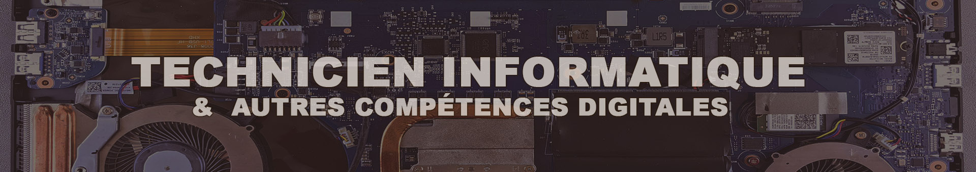 Photo de Mr Seguin F.david avec en fond des images représentant les métiers de l'informatique qu'il pratique