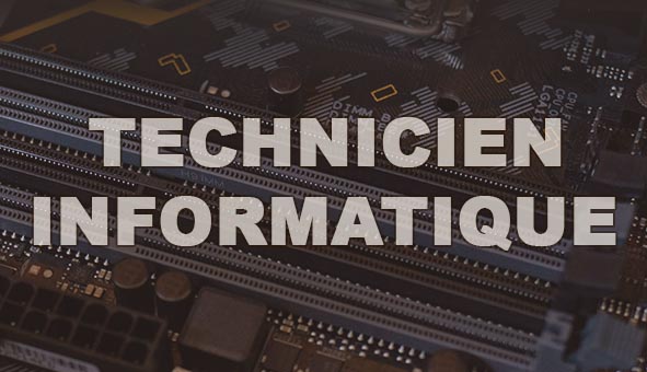 Photo de Mr Seguin F.david avec en fond une image représentant les métiers de l'informatique qu'il pratique