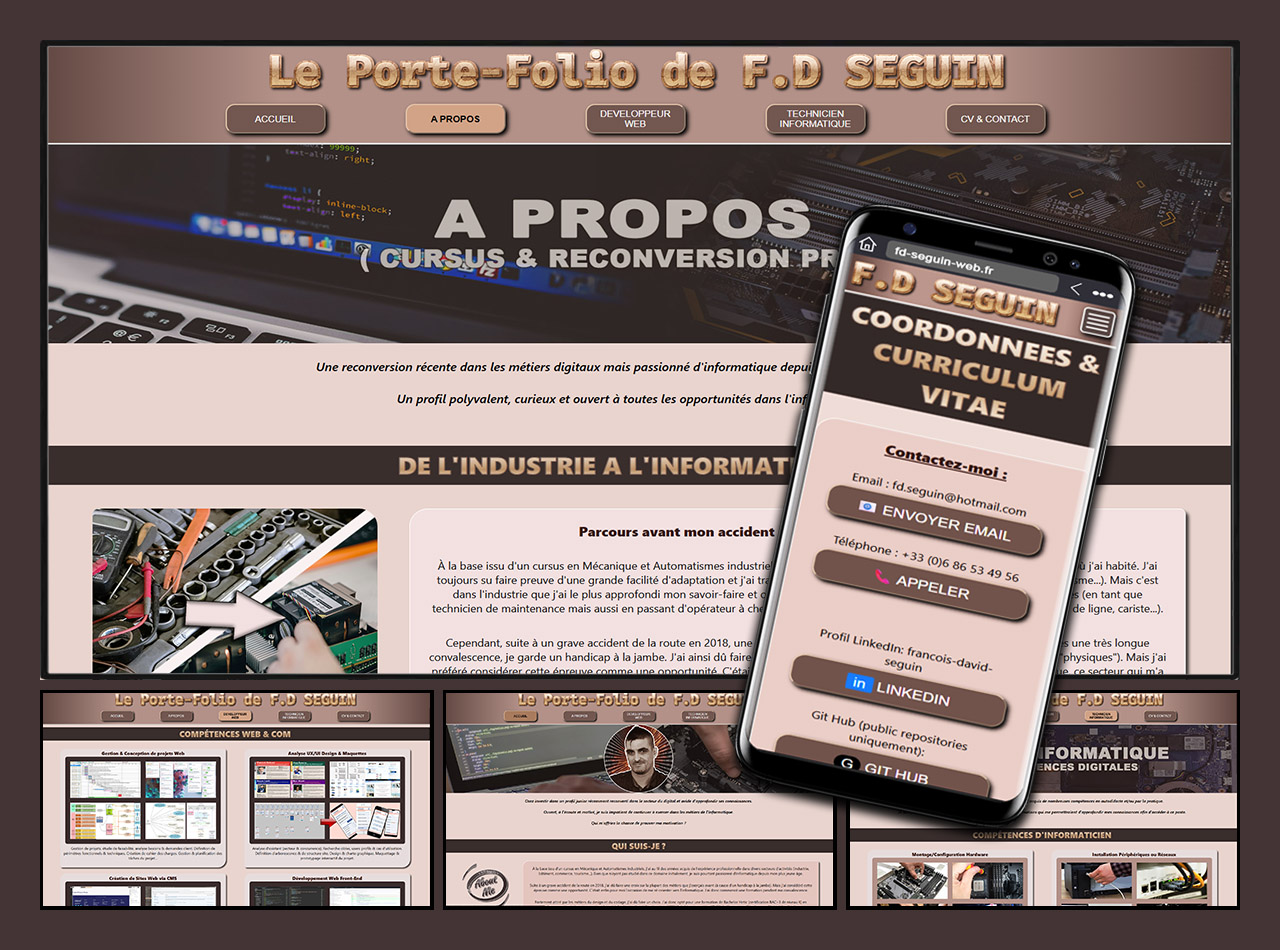 image montrant mon site web portefolio personnel